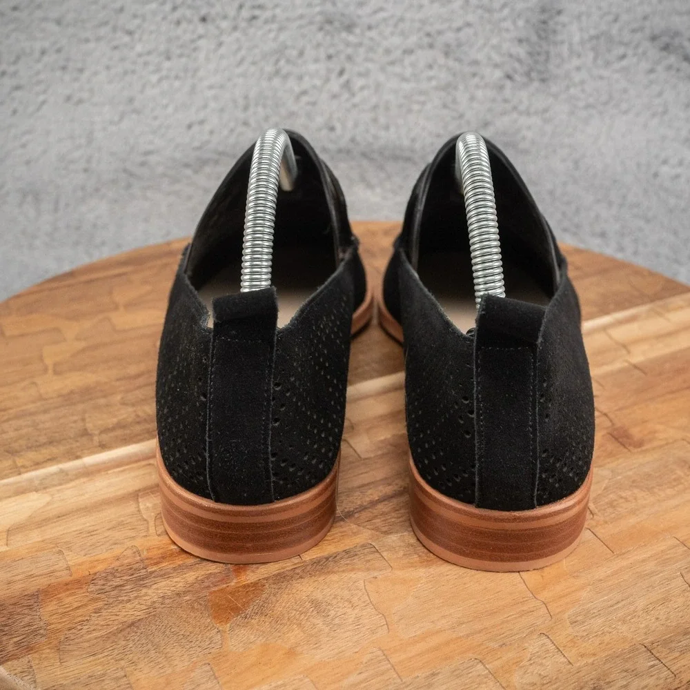 Dolce Vita Women's Black Loafers Size 9 M Kleo‎ Perforated Pointed Toe
